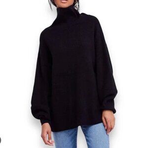 Free people oversized black turtleneck